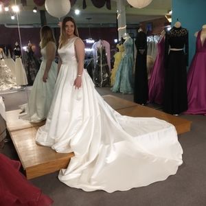 Mary's Wedding Gown Satin, Rhinestone Bodice